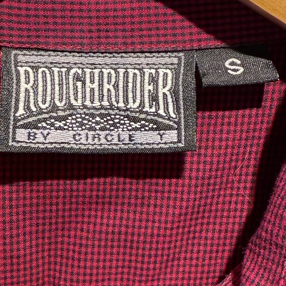 Rough Rider Red Western Style Button-Up Shirt Rodeo - Picture 2 of 10